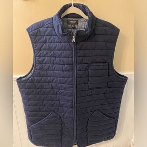 NORDSTROM Men’s Shop Signature Quilted Vest full Zip Navy Men’s XL
